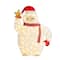 Glitzhome® 42"H Lighted Christmas 3D Fabric Yeti Outdoor Decor